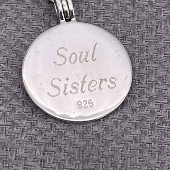 925 Silver Sterling Soul Sister Tree of Life Link Chain Necklace 18 to 20 Inch - Picture 2 of 7
